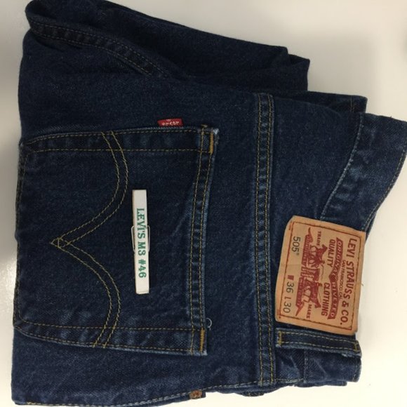 Levi's 505 Jeans Regular Fit Dark Blue Denim - Picture 11 of 11